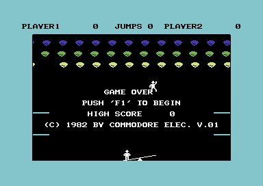 Clowns title screen for Commodore 64
